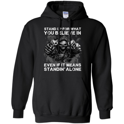 STAND UP FOR WHAT YOU BELIEVE-T-Shirt & Hoodie-Pullover Hoodie-Black