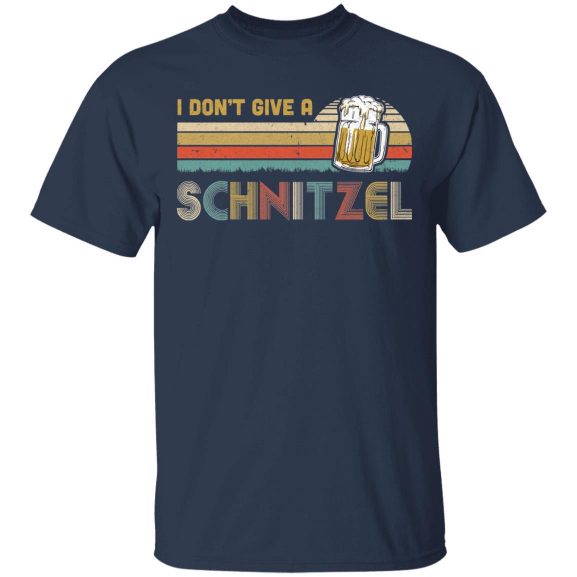 I Don't Give A Schnitzel Oktoberfest German Beer-T-Shirt & Hoodie-Classic T-Shirt-Navy