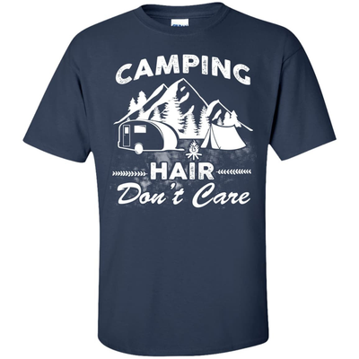 Camping Hair Don't Care-T-Shirt & Hoodie-Classic T-Shirt-Navy