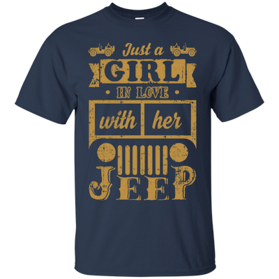 Just A Girl In Love With Her Jeep-T-Shirt & Hoodie-Classic T-Shirt-Navy