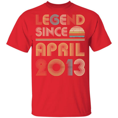 Legend Since April 2013 Vintage 8th Birthday Gifts Youth-Youth Shirt-Youth T-Shirt-Red