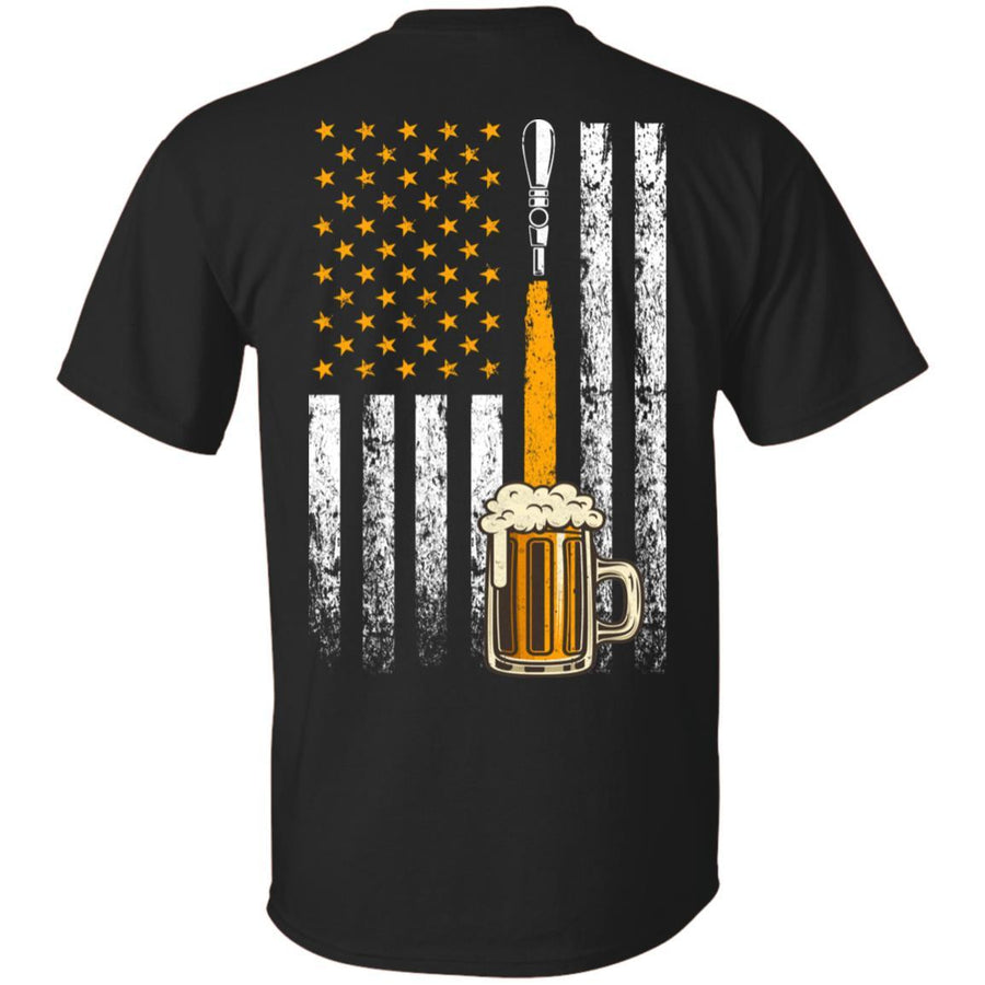 Craft Beer American Flag USA-T-Shirt & Hoodie-Classic T-Shirt-Black