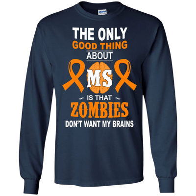 You're Saaaafe - Multiple Sclerosis-T-Shirt & Hoodie-Long Sleeve T-Shirt-Navy