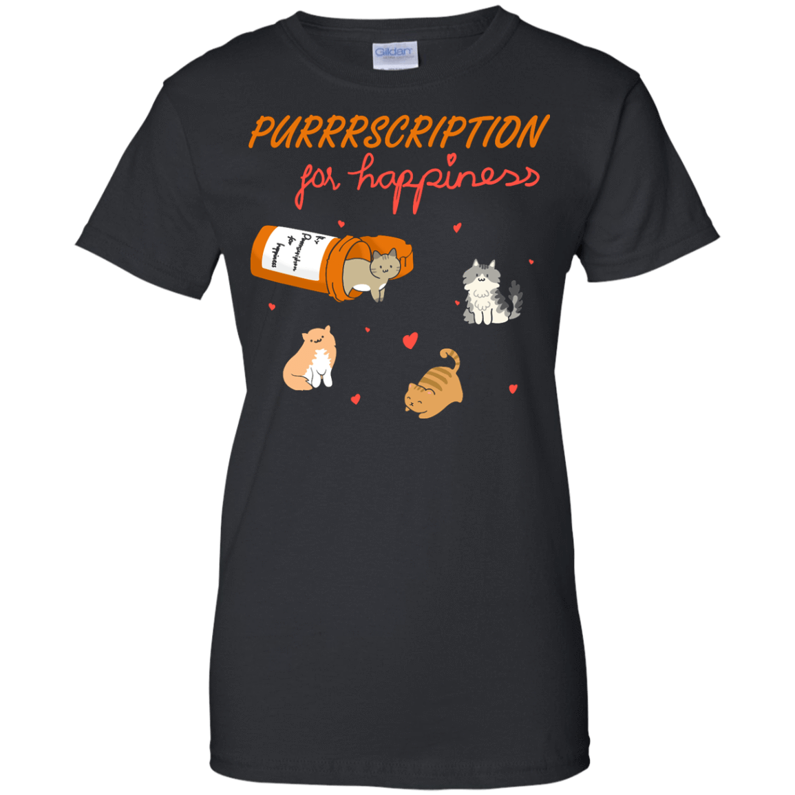 Purrrscription For Happiness-T-Shirt & Hoodie-Women's T-Shirt-Black