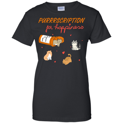 Purrrscription For Happiness-T-Shirt & Hoodie-Women's T-Shirt-Black