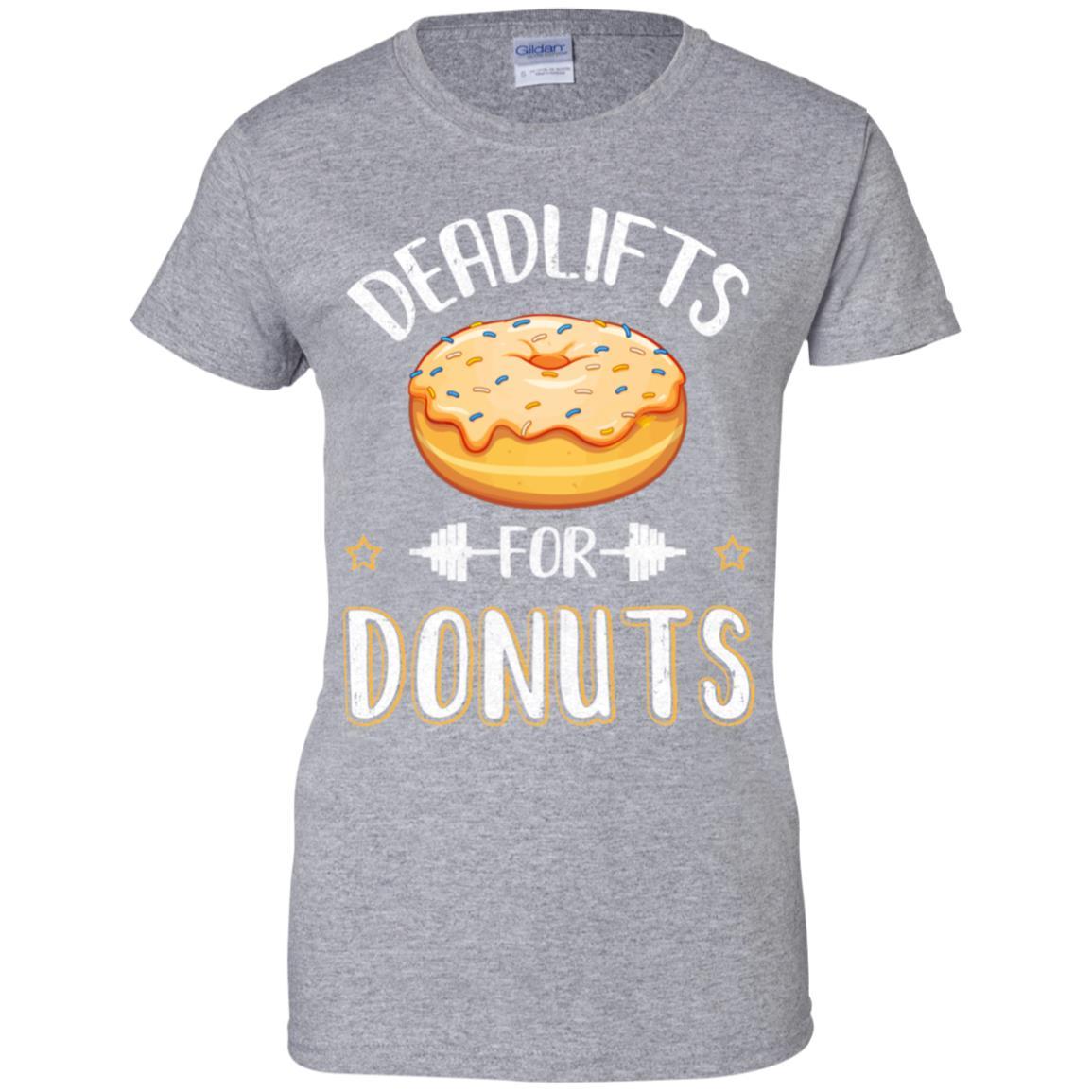 Deadlifts For Donuts Exercise Workout Motivation-T-Shirt & Tank Top-Women's T-Shirt-Sport Grey