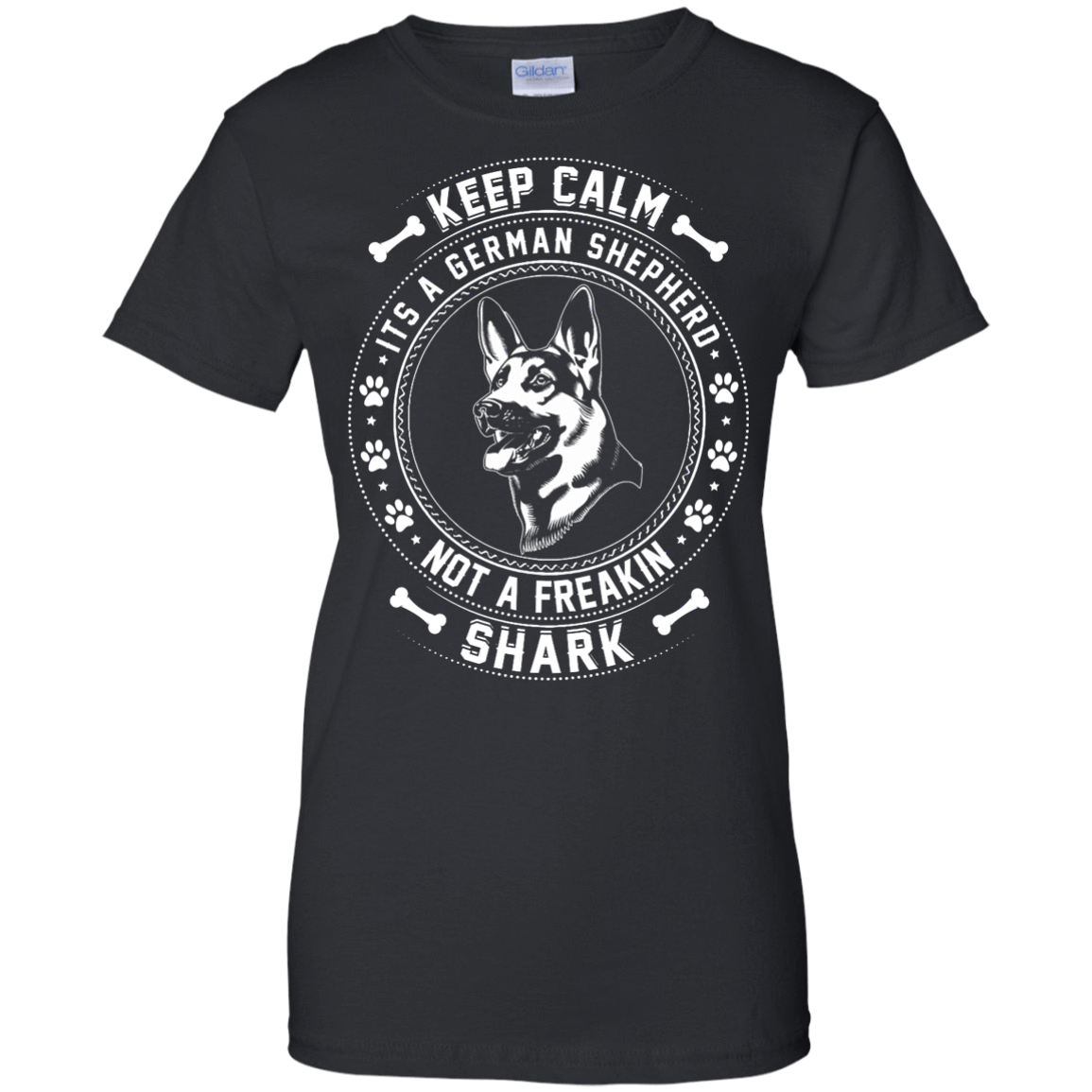 Keep Calm It's A German Shepherd Not A Freaking Shark-T-Shirt & Hoodie-Women's T-Shirt-Black
