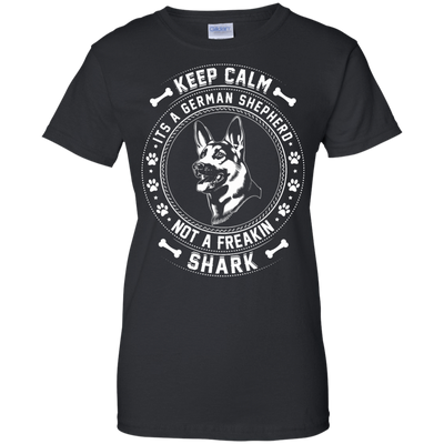 Keep Calm It's A German Shepherd Not A Freaking Shark-T-Shirt & Hoodie-Women's T-Shirt-Black