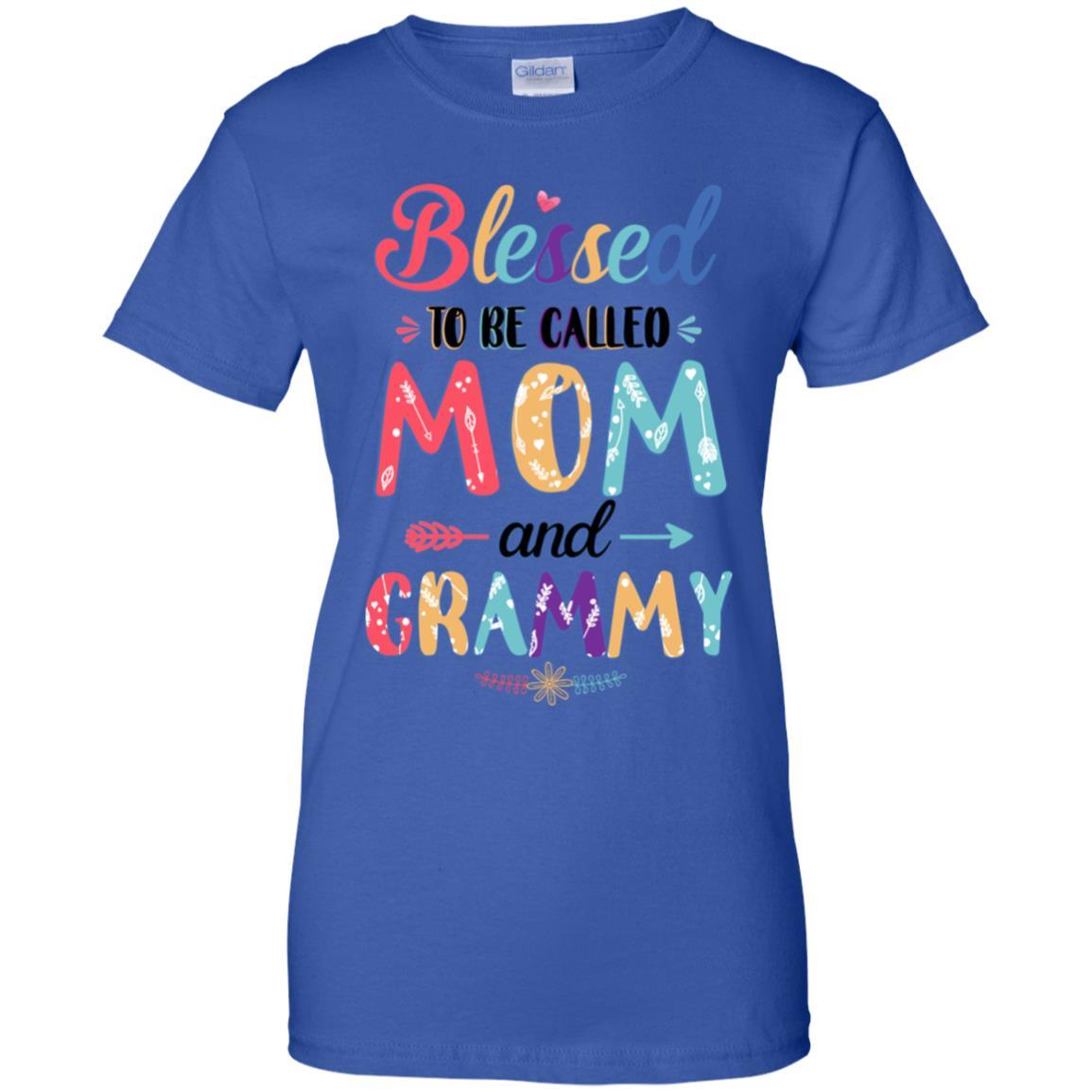 Blessed To Be Called Mom And Grammy Mothers Day Gift-T-Shirt & Hoodie-Women's T-Shirt-Royal