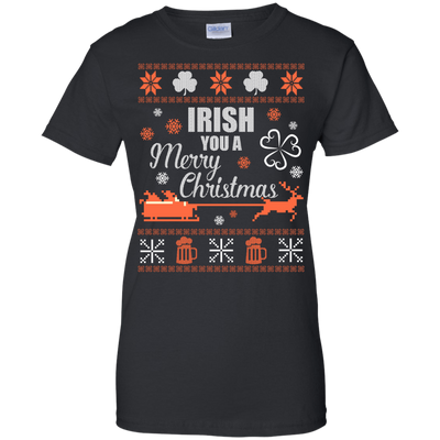 Irish You A Merry Chrristmas-T-Shirt & Hoodie-Women's T-Shirt-Black