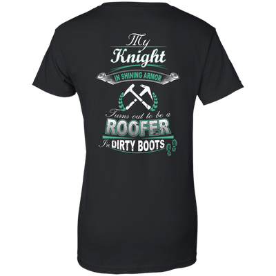Turns out to be a ROOFER In Dirty Boots-T-Shirt & Hoodie-Women's T-Shirt-Black