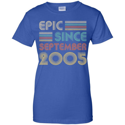Epic Since September 2005 16th Birthday Gift 16 Yrs Old-T-Shirt & Hoodie-Women's T-Shirt-Royal