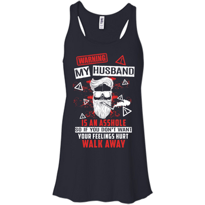 My Husband Is An A**hole-T-Shirt & Hoodie-Women's Flowy Racerback Tank-Midnight