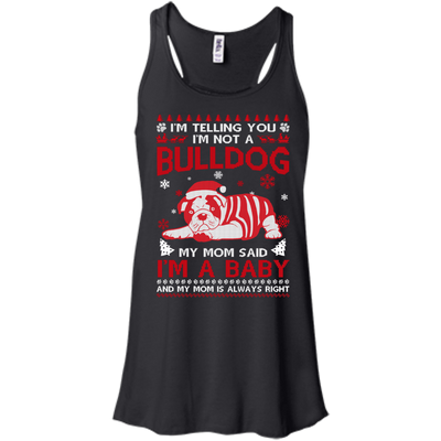 I'm Telling You I'm Not A BullDog-T-Shirt & Hoodie-Women's Flowy Racerback Tank-Black