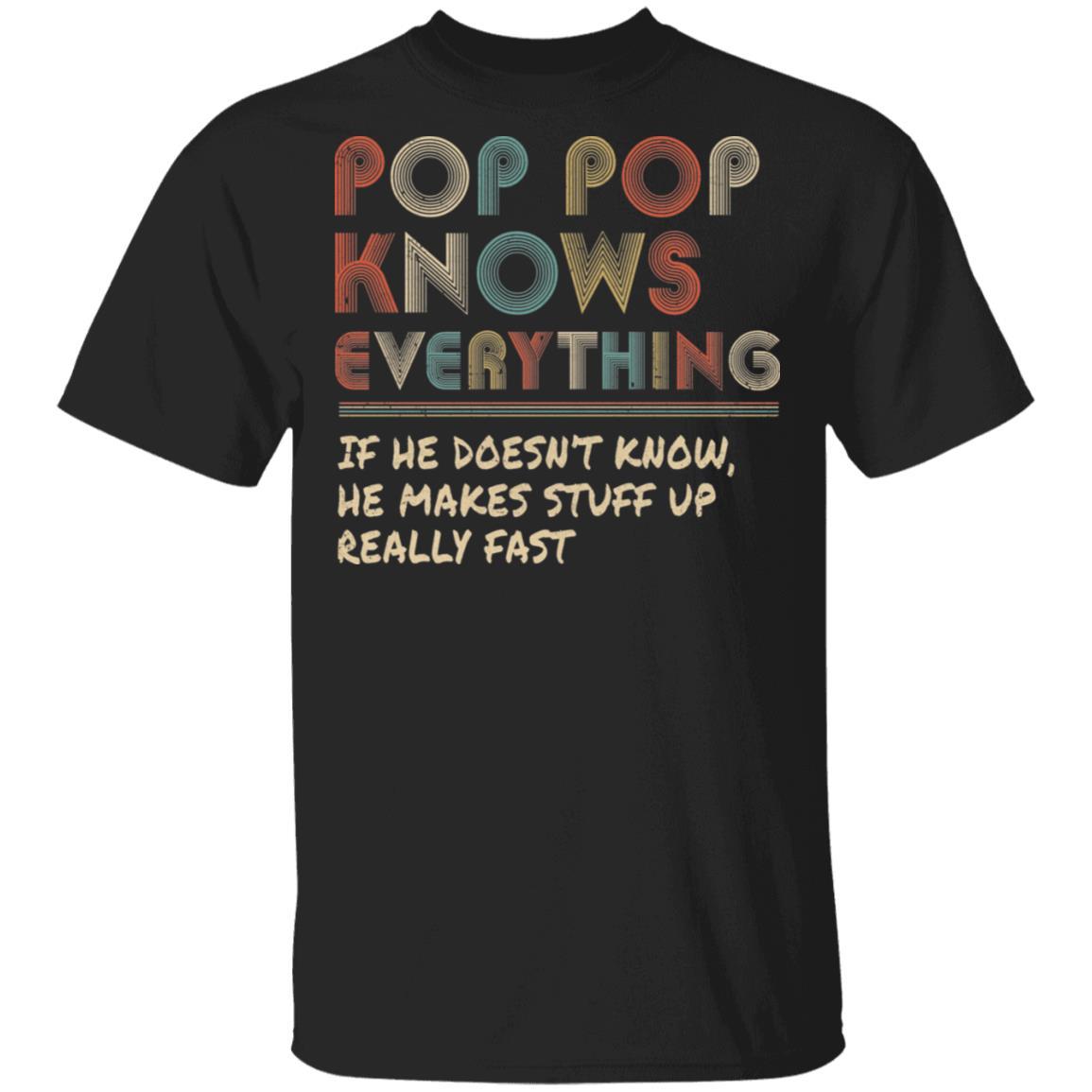 Pop Pop Know Everything Vintage Pop Pop Father's Day Gift