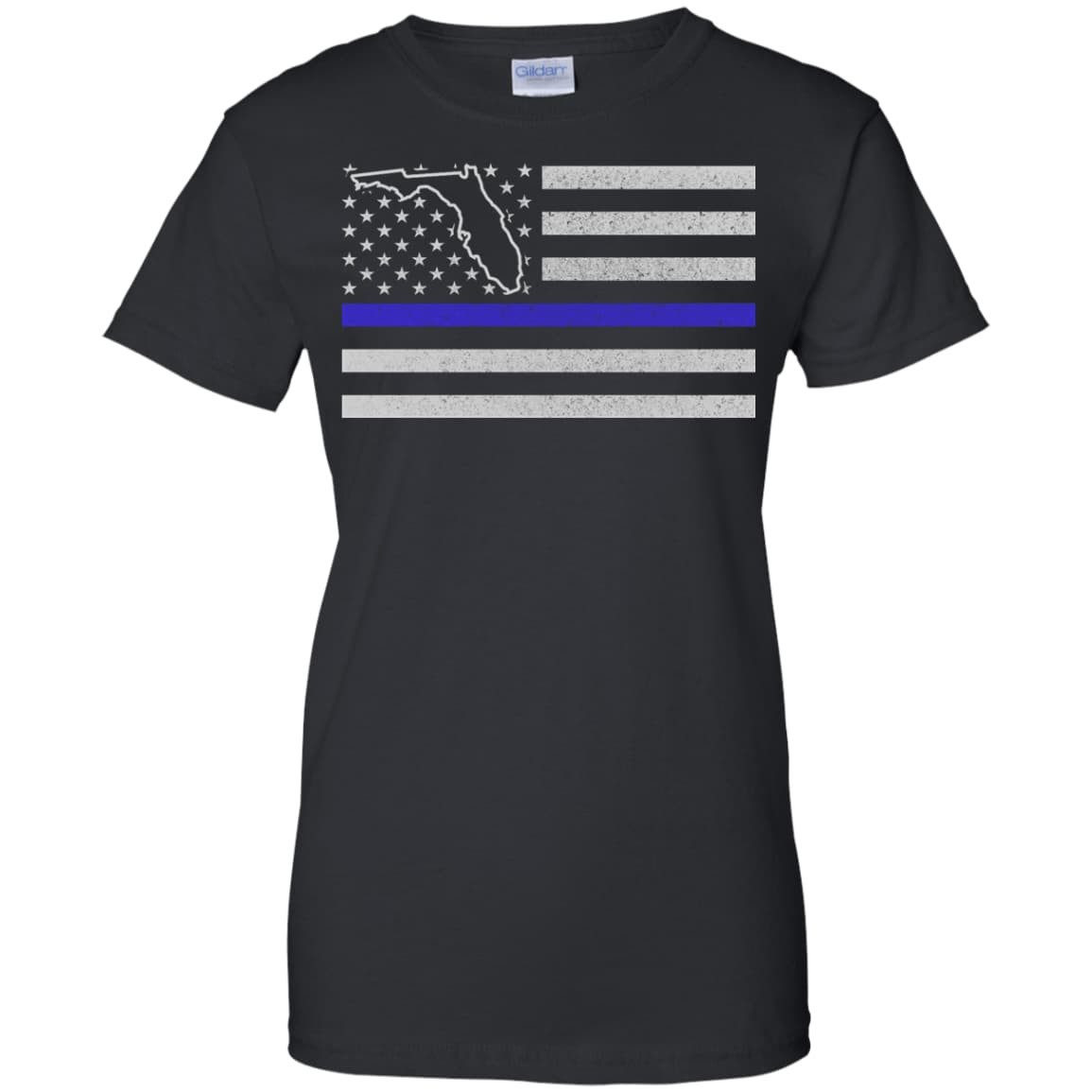 Florida Thin Blue Line Police State-T-Shirt & Hoodie-Women's T-Shirt-Black