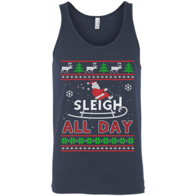 Sleigh All Day-T-Shirt & Hoodie-Unisex Tank-Navy
