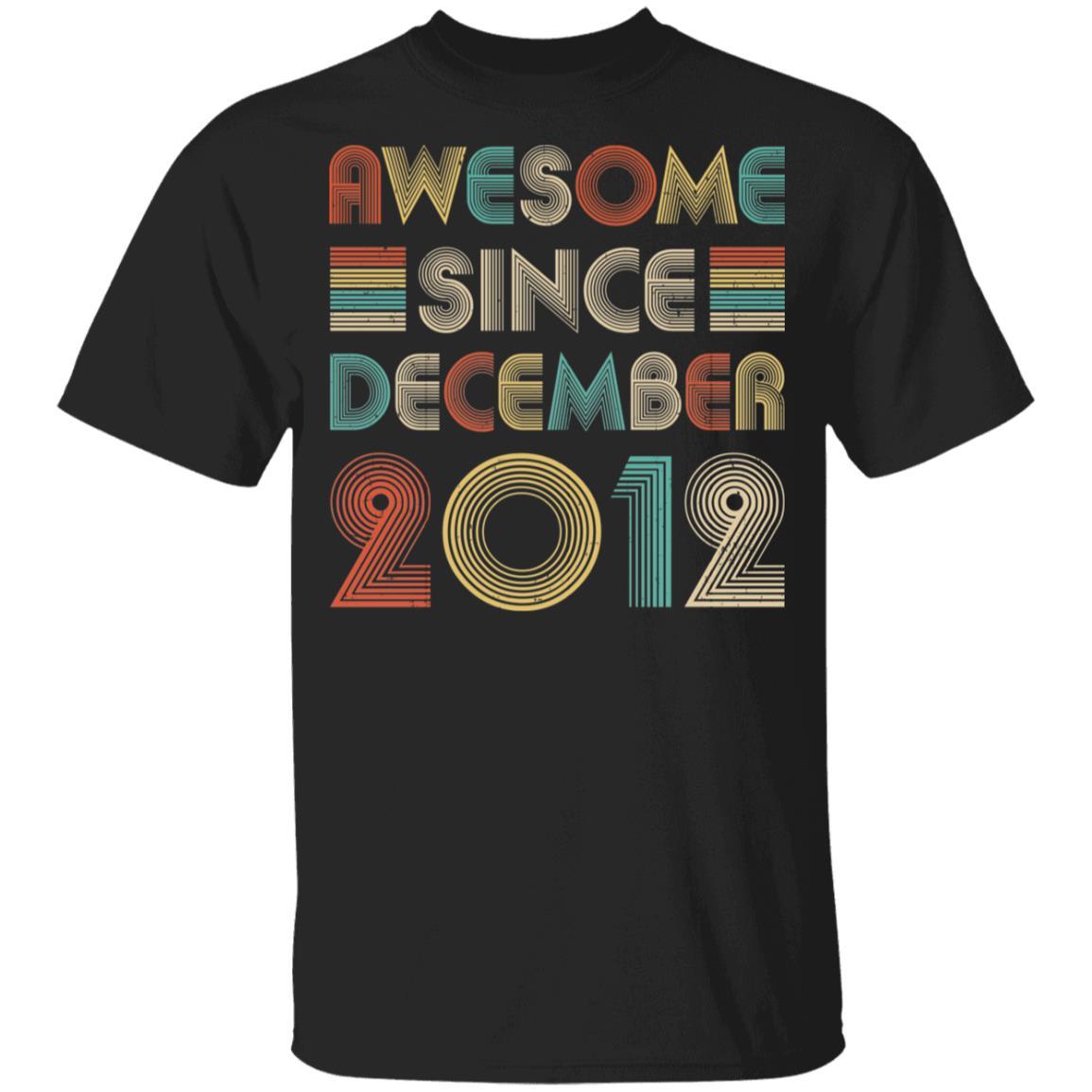 Awesome Since December 2012 Vintage 10th Birthday Gifts Youth