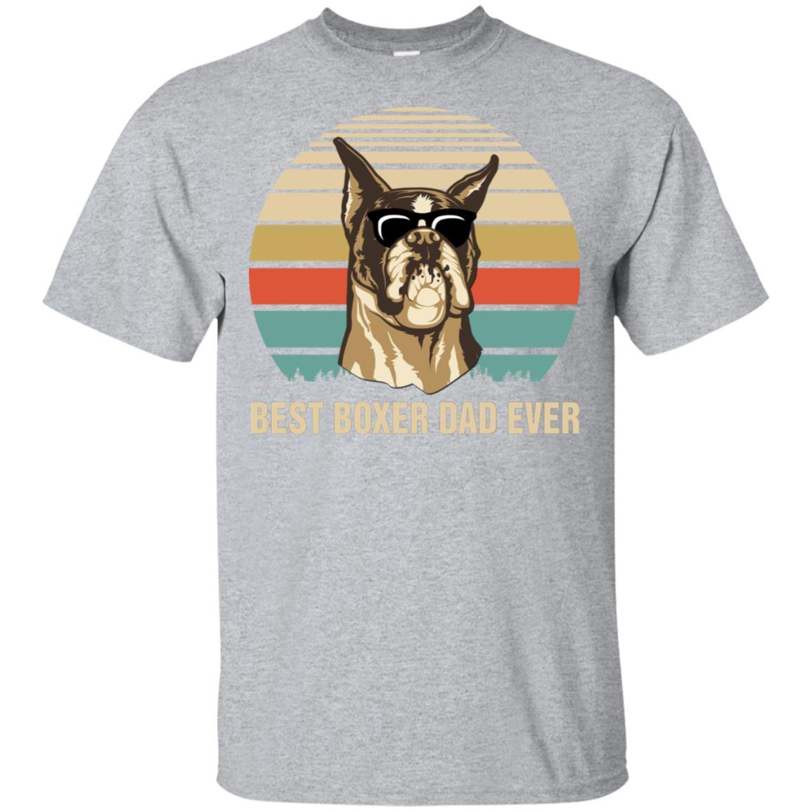 Vintage Boxer Dad Gifts Best Boxer Dad Ever-T-Shirt & Hoodie-Classic T-Shirt-Sport Grey