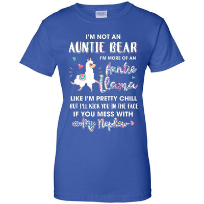 Aunt Nephew Im Not Auntie Bear Im More Of Auntie Llama-T-Shirt & Hoodie-Women's T-Shirt-Royal