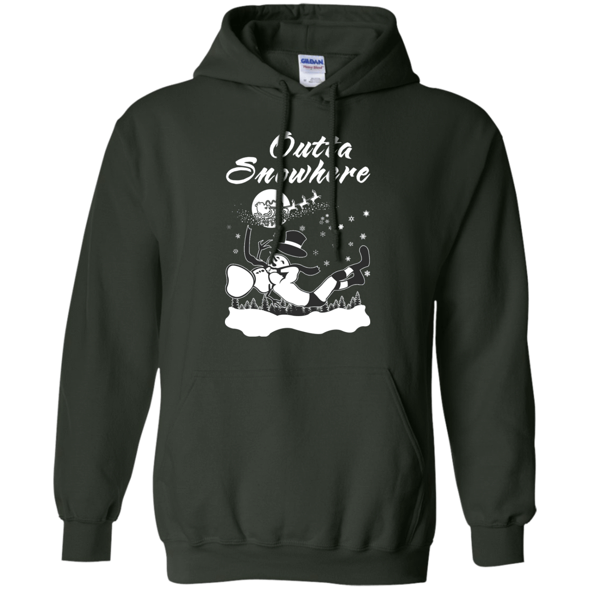 Outta Snowhere-T-Shirt & Hoodie-Pullover Hoodie-Forest Green