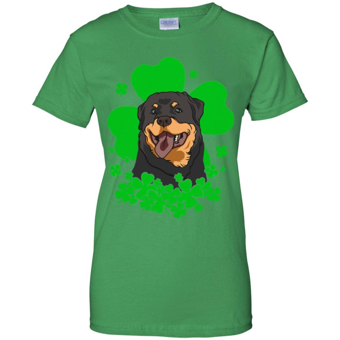 Rottweiler St. Patrick's Day Clovers-T-Shirt & Hoodie-Women's T-Shirt-Irish Green