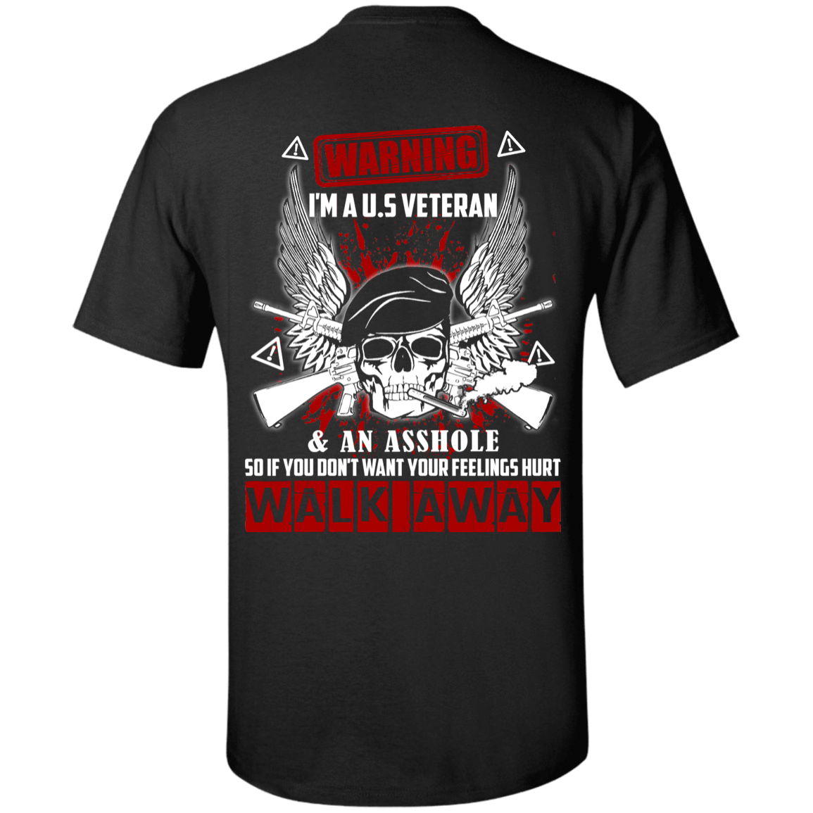 I'm A U.S Veteran And An A**hole-T-Shirt & Hoodie-Classic T-Shirt-Black