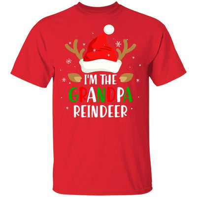 I'm The Grandpa Reindeer Matching Family Christmas-T-Shirt & Sweatshirt-Classic T-Shirt-Red