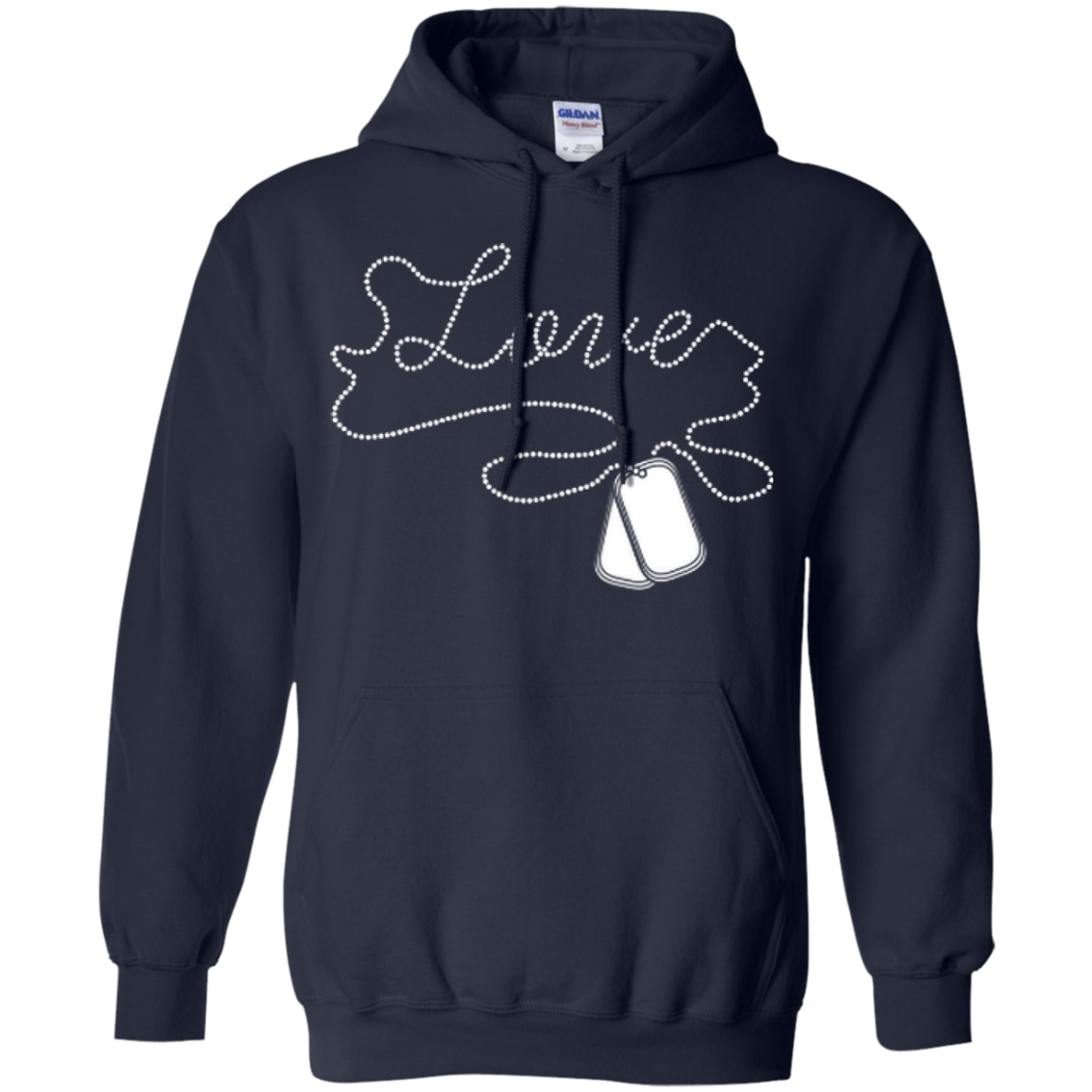 I'm A Soldier Love Military-T-Shirt & Hoodie-Pullover Hoodie-Navy