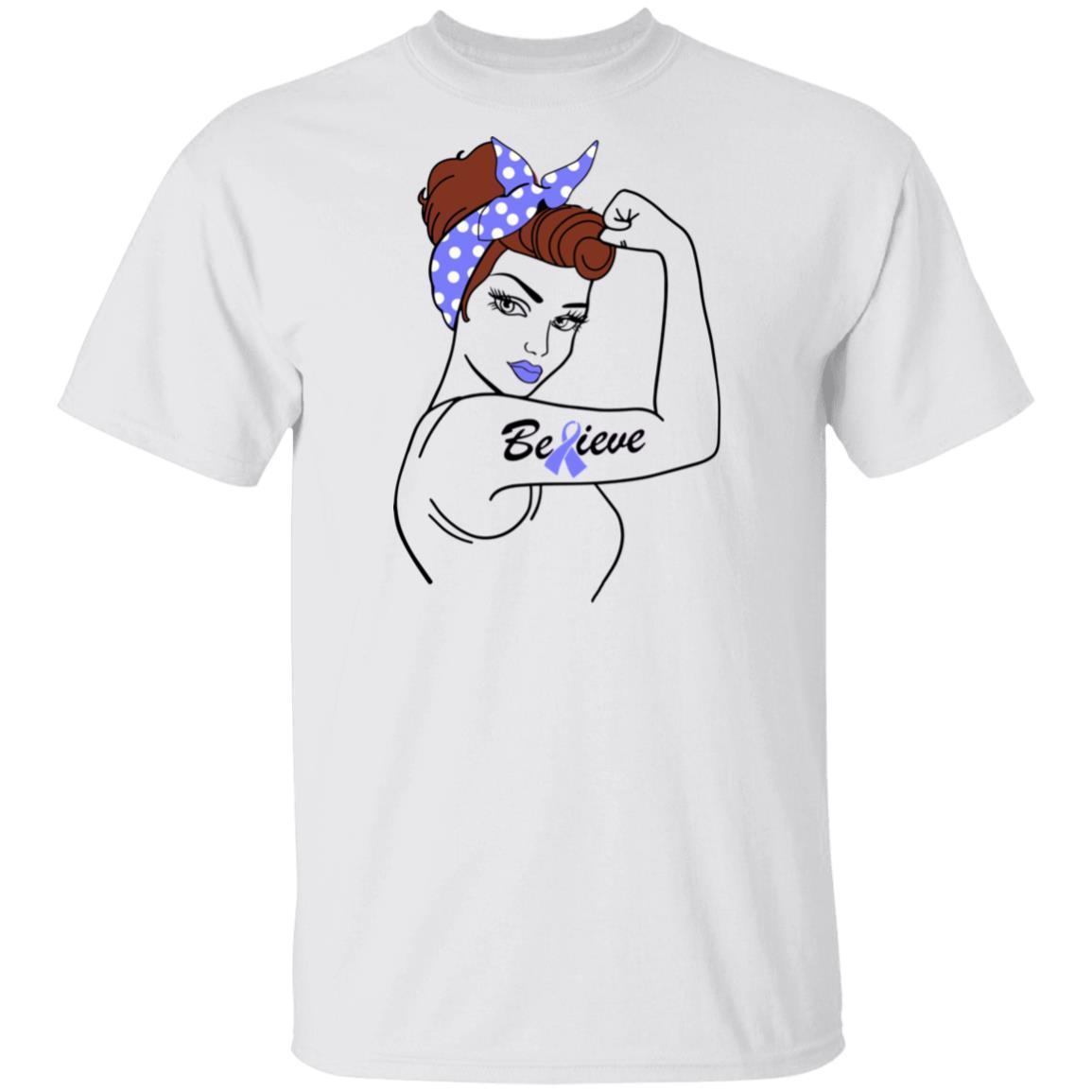 Support Stomach Cancer Awareness Warrior Believe-T-Shirt & Hoodie-Classic T-Shirt-White