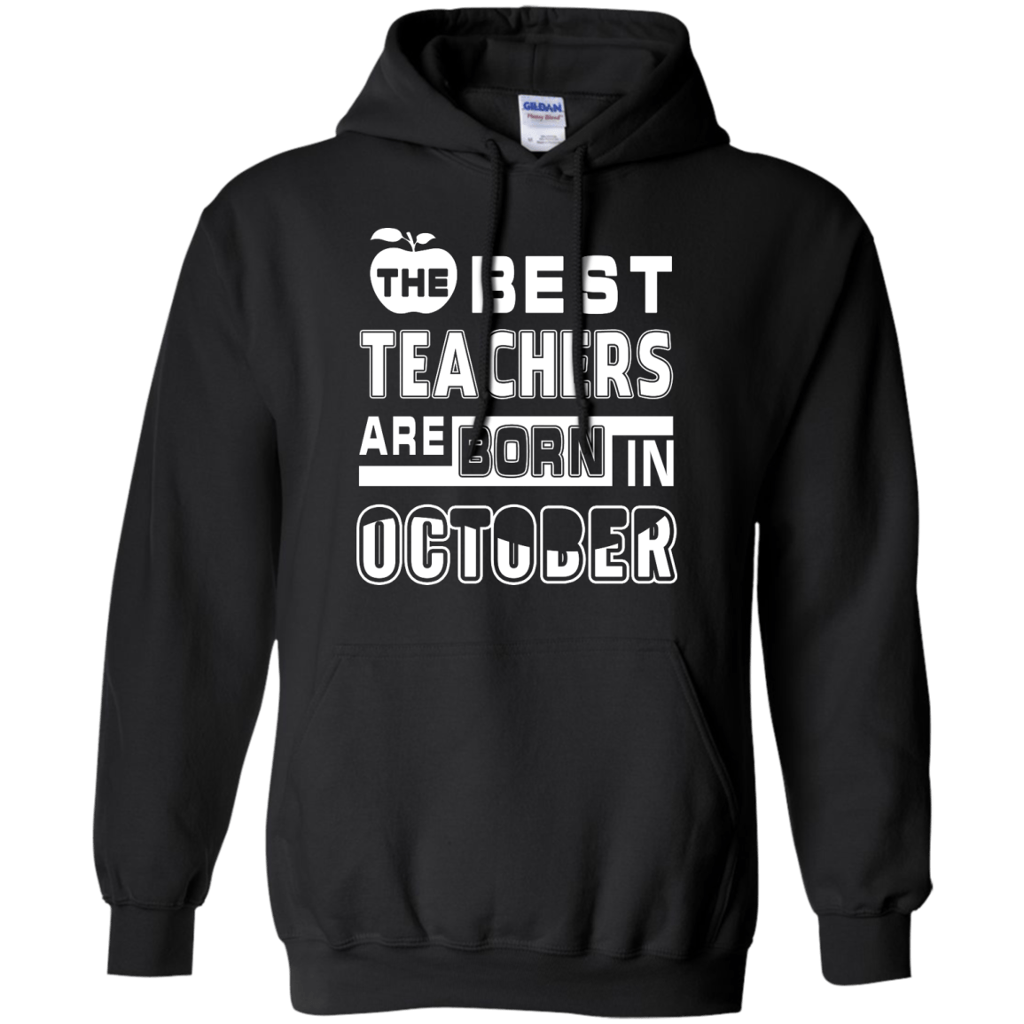 The Best Teachers Are Born In October-T-Shirt & Hoodie-Pullover Hoodie-Black