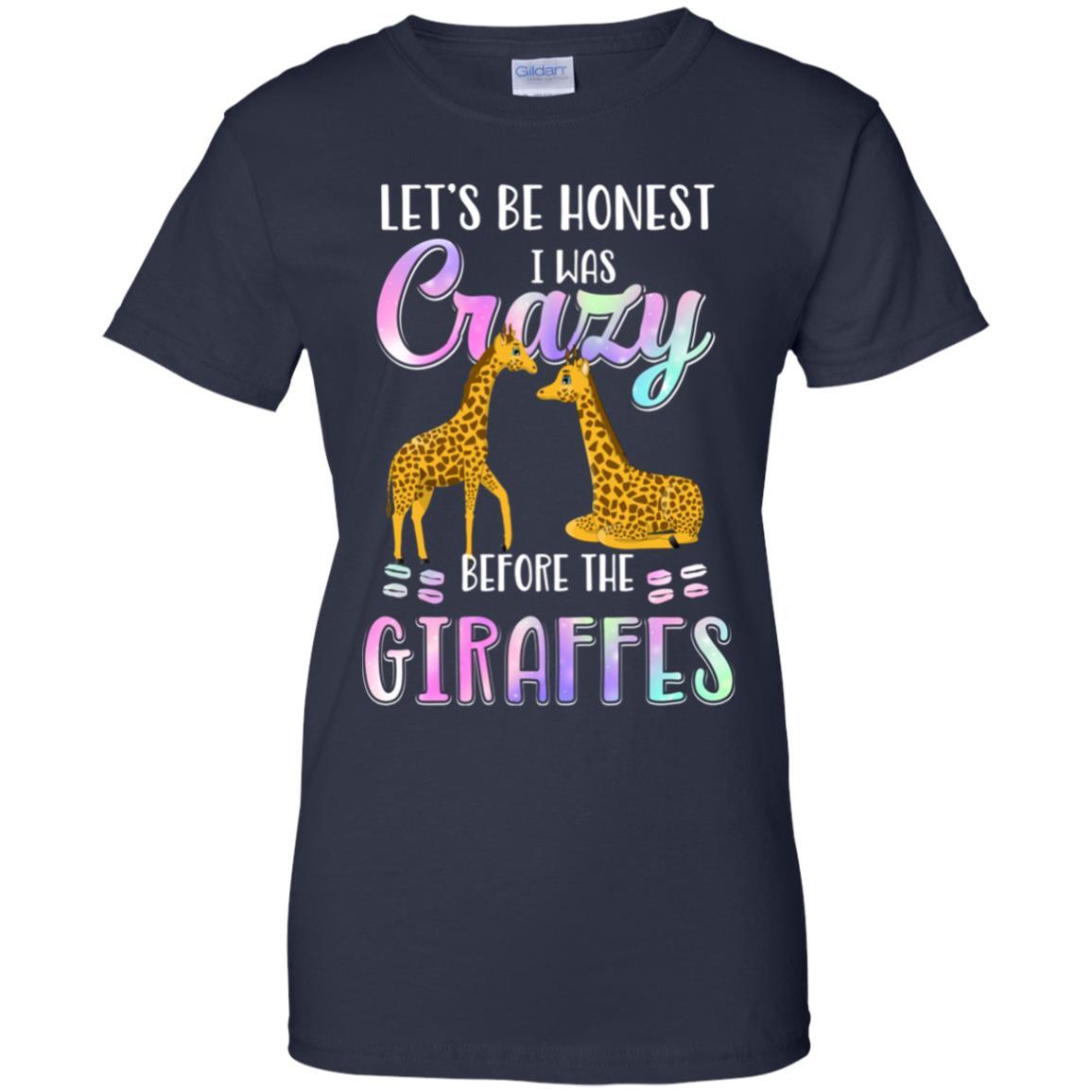 Let's Be Honest I Was Crazy Before The Giraffes-T-Shirt & Tank Top-Women's T-Shirt-Navy