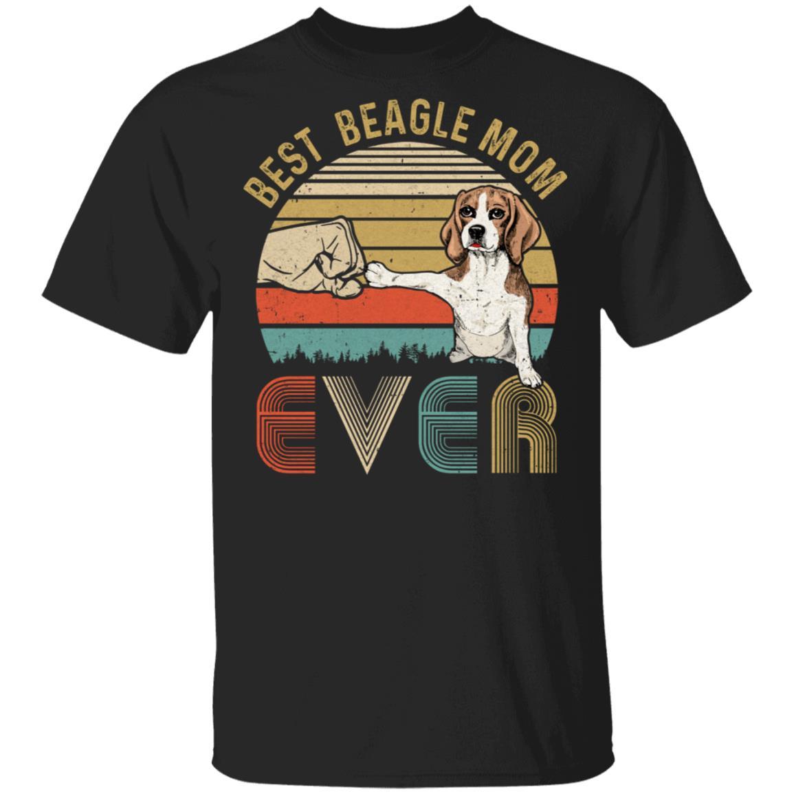 Vintage Best Beagle Mom Ever Bump Fit Funny Mom Gifts