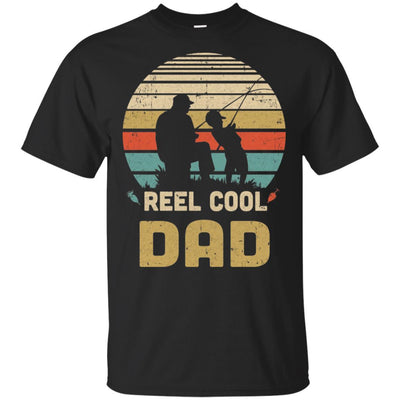 Vintage Father's Day Gift Reel Cool Dad Fishing-T-Shirt & Hoodie-Classic T-Shirt-Black