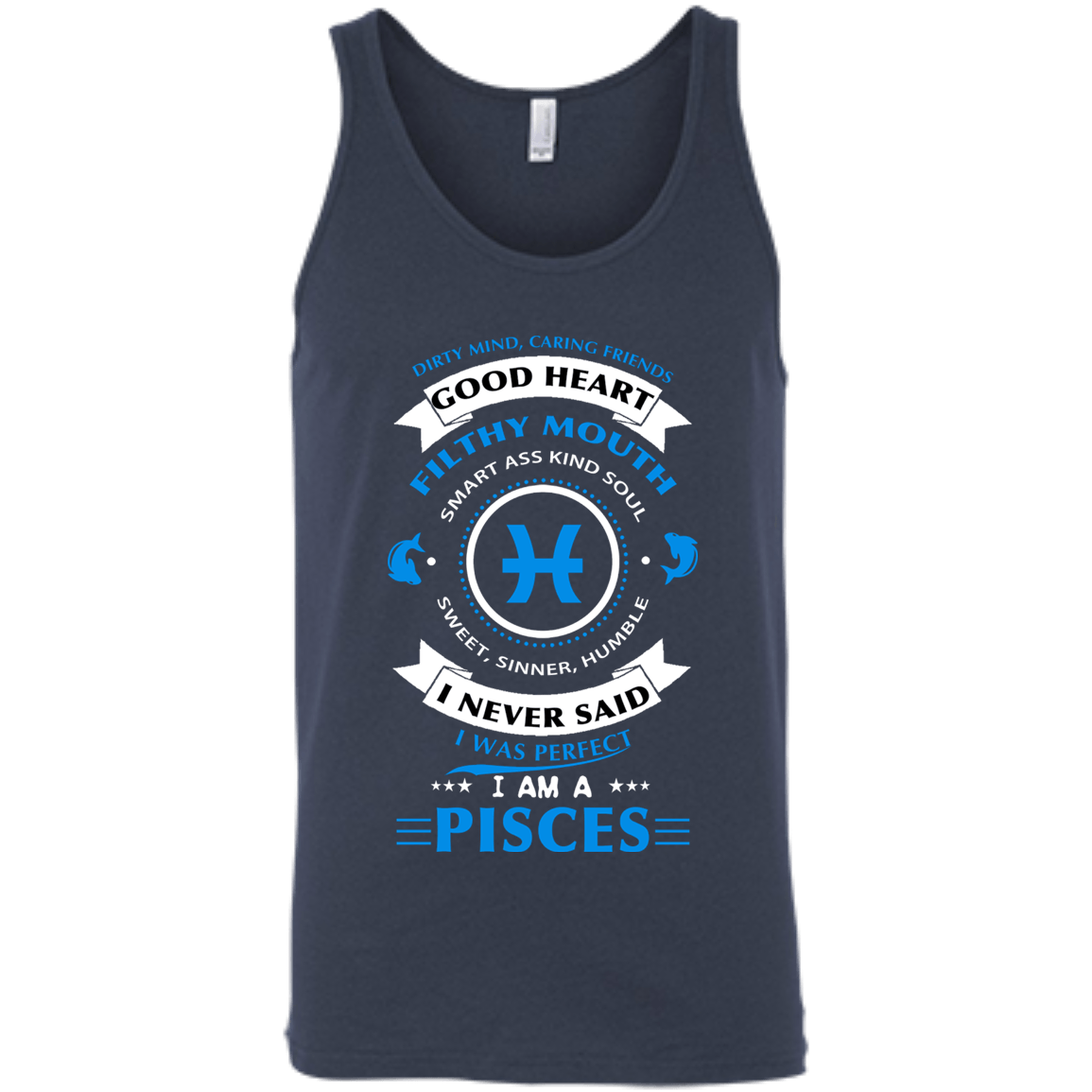 I'm A Pisces-T-Shirt & Hoodie-Unisex Tank-Navy