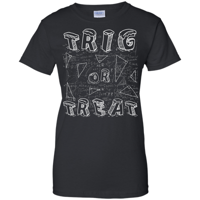 Trig Or Treat Math-T-Shirt & Hoodie-Women's T-Shirt-Black