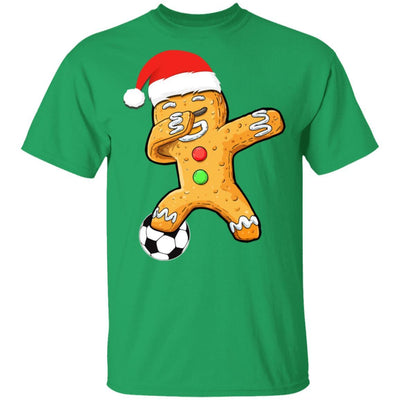 Dabbing Gingerbread Santa Soccer Christmas Pajama Gifts-T-Shirt & Sweatshirt-Classic T-Shirt-Irish Green