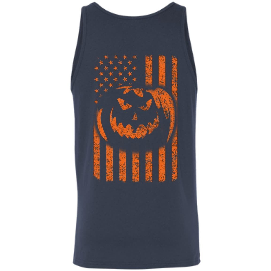 Halloween American Flag-T-Shirt & Hoodie-Unisex Tank-Navy