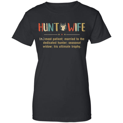 Vintage Funny Hunting Husband Hunt Wife Most Patient Married-T-Shirt & Hoodie-Women's T-Shirt-Black