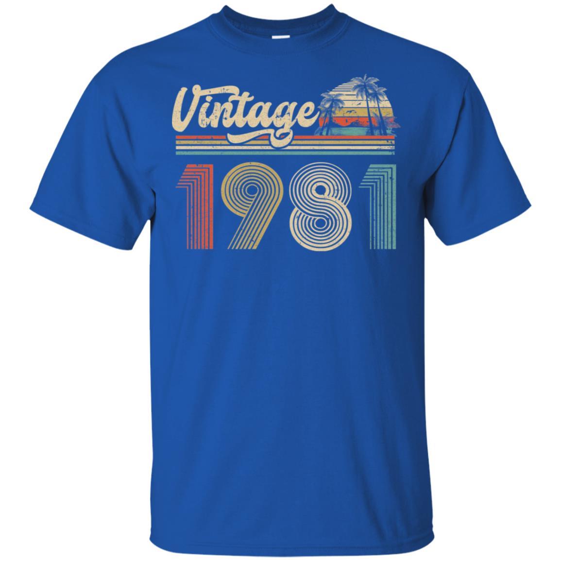 40th Birthday Gift Vintage 1981 Classic-T-Shirt & Hoodie-Classic T-Shirt-Royal