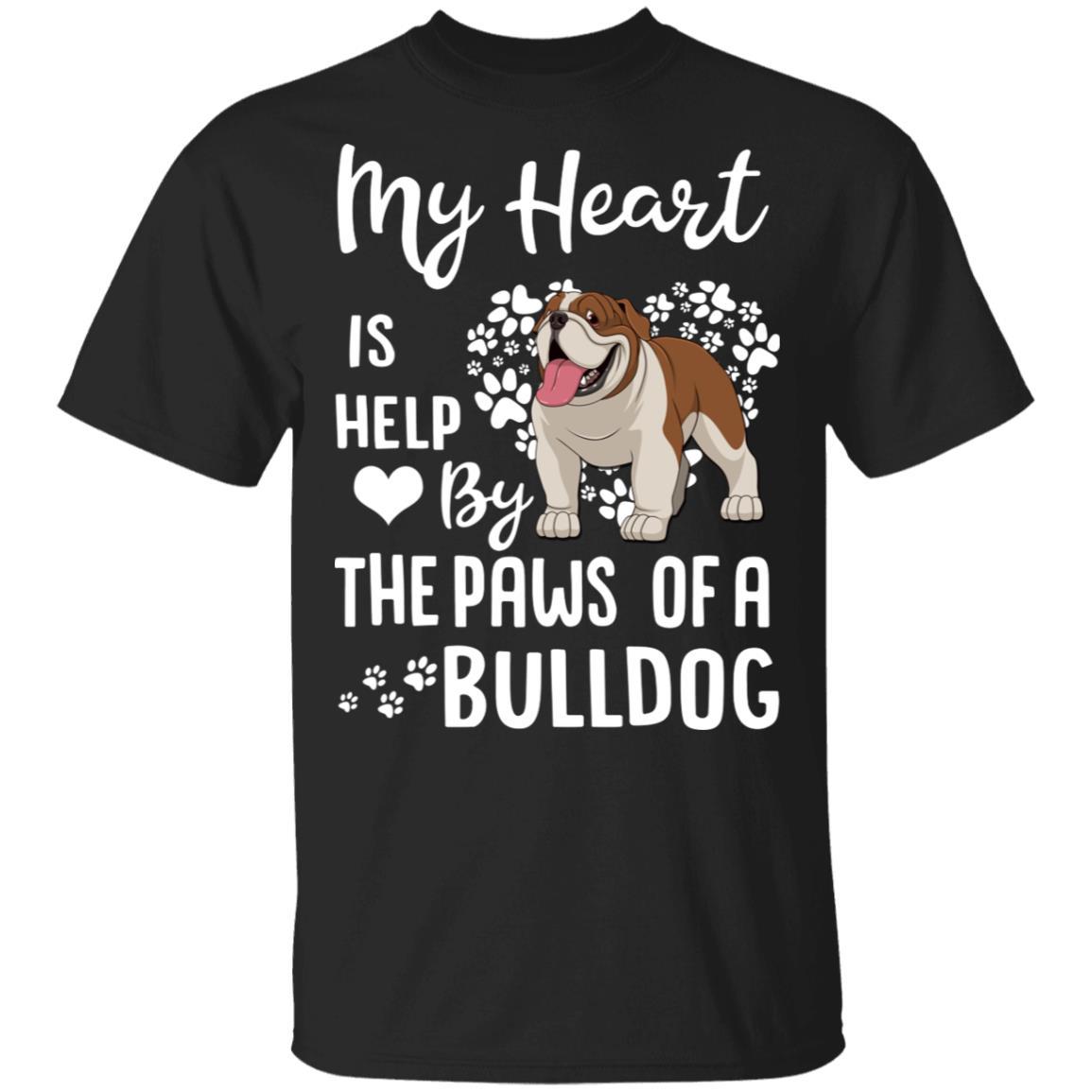 My Heart Is Held By The Paws Of A Bulldog Lover-T-Shirt & Hoodie-Classic T-Shirt-Black