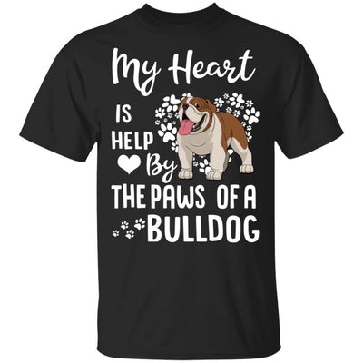 My Heart Is Held By The Paws Of A Bulldog Lover-T-Shirt & Hoodie-Classic T-Shirt-Black