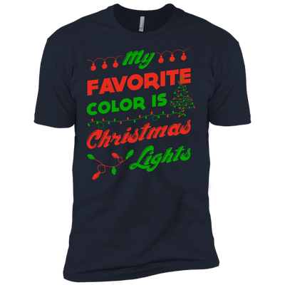 My favorite color is Christmas light-T-Shirt & Hoodie-Premium T-Shirt-Midnight Navy