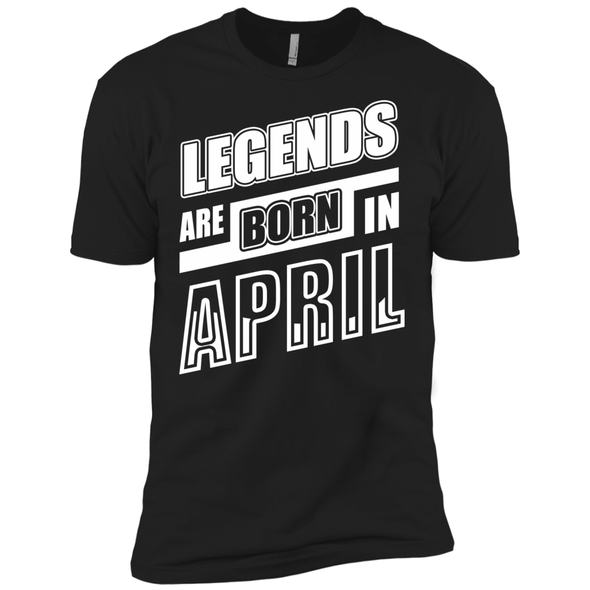 Legends are born in APRIL-T-Shirt & Hoodie-Premium T-Shirt-Black