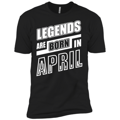 Legends are born in APRIL-T-Shirt & Hoodie-Premium T-Shirt-Black