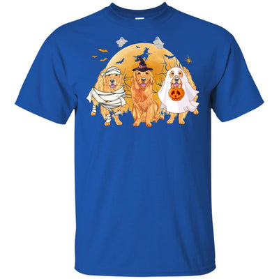 Golden Retriever Mummy Witch Dog Moon Ghosts Halloween-T-Shirt & Hoodie-Classic T-Shirt-Royal