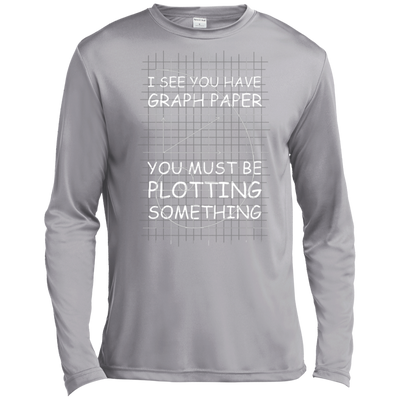 I See You Have Graph Paper Tall Style-T-Shirt & Hoodie-Long Sleeve T-Shirt-Silver