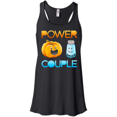 Pumpkin Spice Power Couple Halloween-T-Shirt & Hoodie-Women's Flowy Racerback Tank-Black