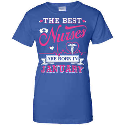 The Best Nurses Are Born In January-T-Shirt & Hoodie-Women's T-Shirt-Royal