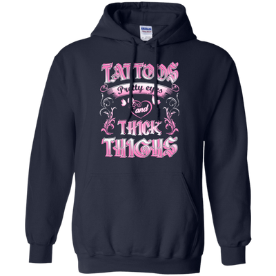 Tattoos Pretty Eyes And Thick Thighs-T-Shirt & Hoodie-Pullover Hoodie-Navy